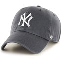 wyginieta-czapka-szara-new-york-yankees-mlb-clean-up-47-brand
