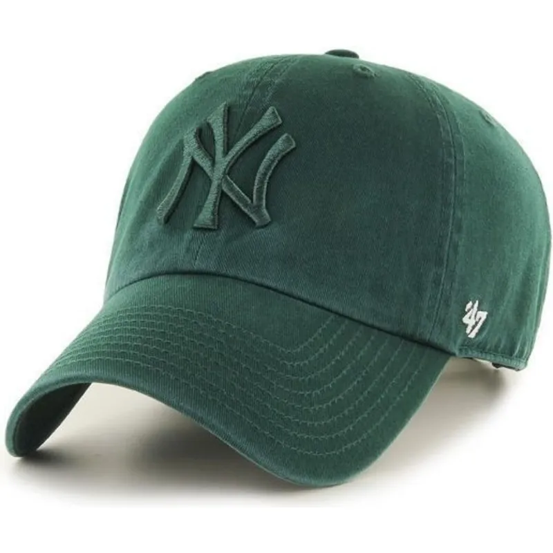 czapki-curva-zielony-tasma-regulowana-new-york-yankees-mlb-47-brand