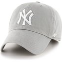 wyginieta-czapka-szara-new-york-yankees-mlb-clean-up-47-brand
