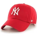 czerwona-czapka-z-daszkiem-new-york-yankees-mlb-clean-up-od-47-brand