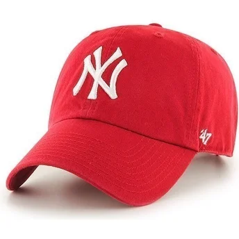 Czapki zakrzywiona czerwony taśma regulowana New York Yankees MLB 47 Brand
