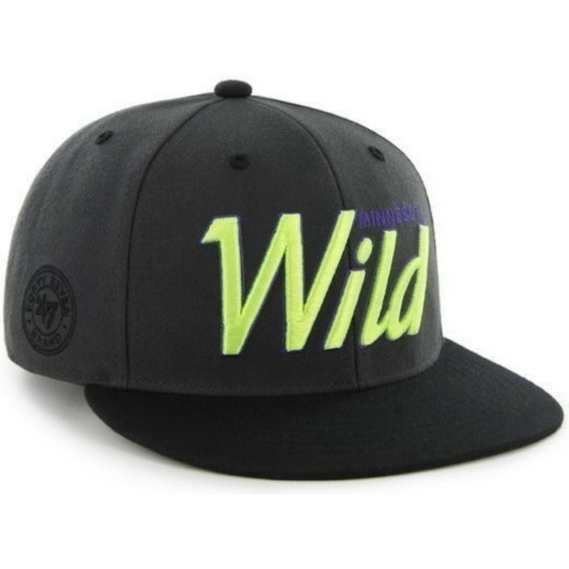 plaska-czapka-czarna-snapback-z-logo-litery-minnesota-wild-nhl-47-brand