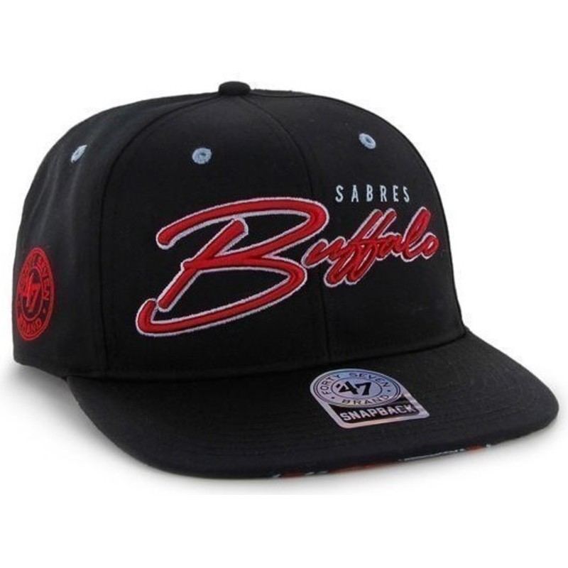 plaska-czapka-czarna-snapback-z-logo-litery-buffalo-sabres-nhl-47-brand