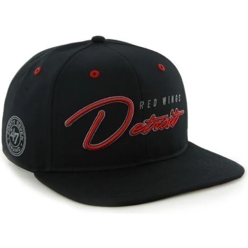 czapki-plana-czarny-snapback-de-letras-detroit-red-wings-nhl-47-brand czapki-plana-czarny-snapback-de-letras-detroit-red-wings-nhl-47-brand