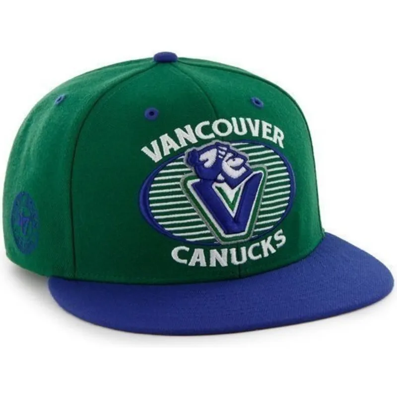 czapki-plana-zielony-snapback-vancouver-canucks-nhl-47-brand
