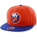 plaska-czapka-snapback-pomaranczowo-niebieska-new-york-islanders-nhl-od-47-brand