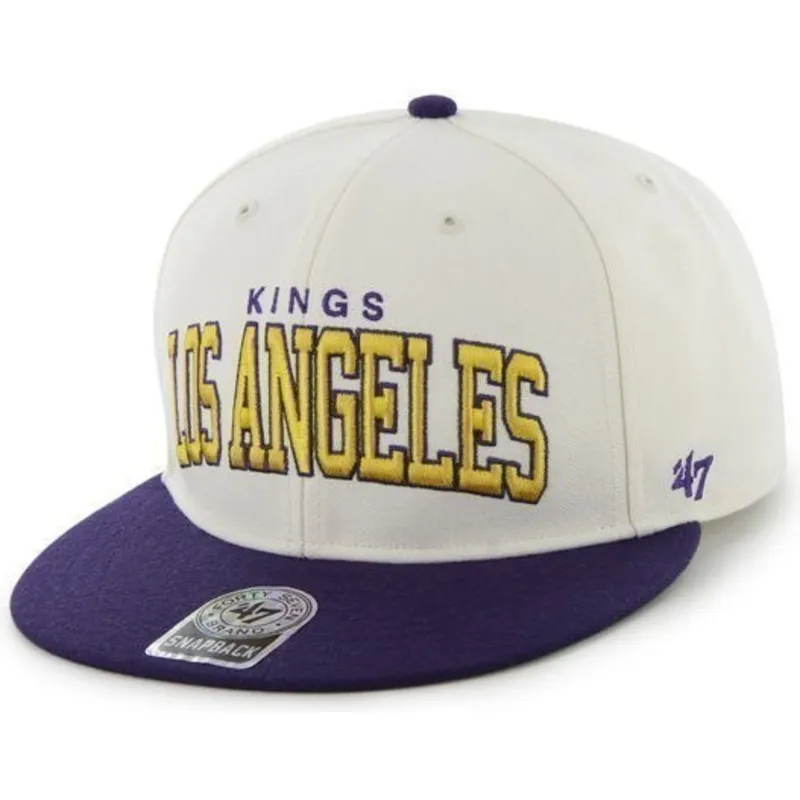 czapki-plana-bialy-snapback-los-angeles-kings-nhl-47-brand