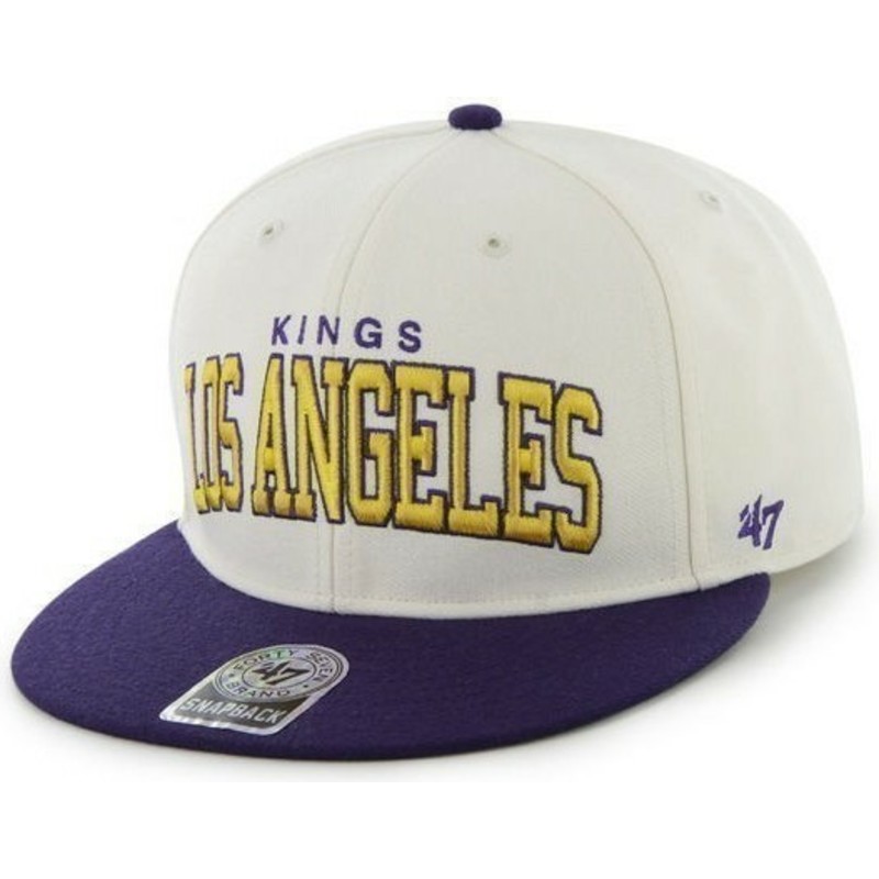 plaska-czapka-biala-i-niebieska-snapback-los-angeles-kings-nhl-47-brand