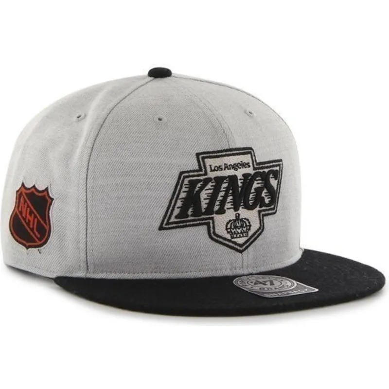 czapki-plana-szary-snapback-los-angeles-kings-nhl-47-brand