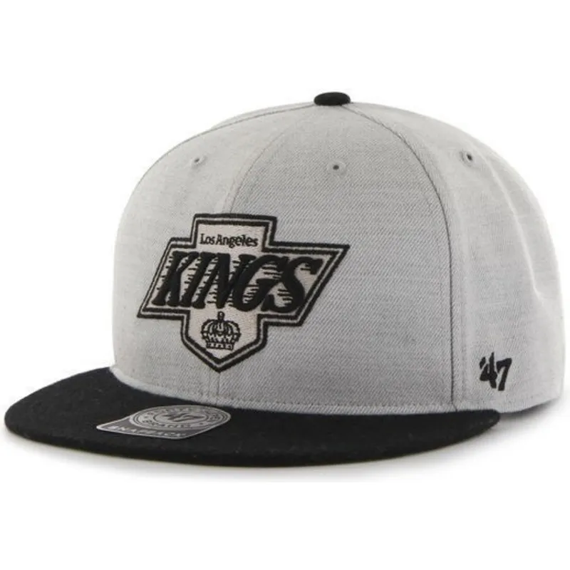 czapki-plana-szary-snapback-los-angeles-kings-nhl-47-brand