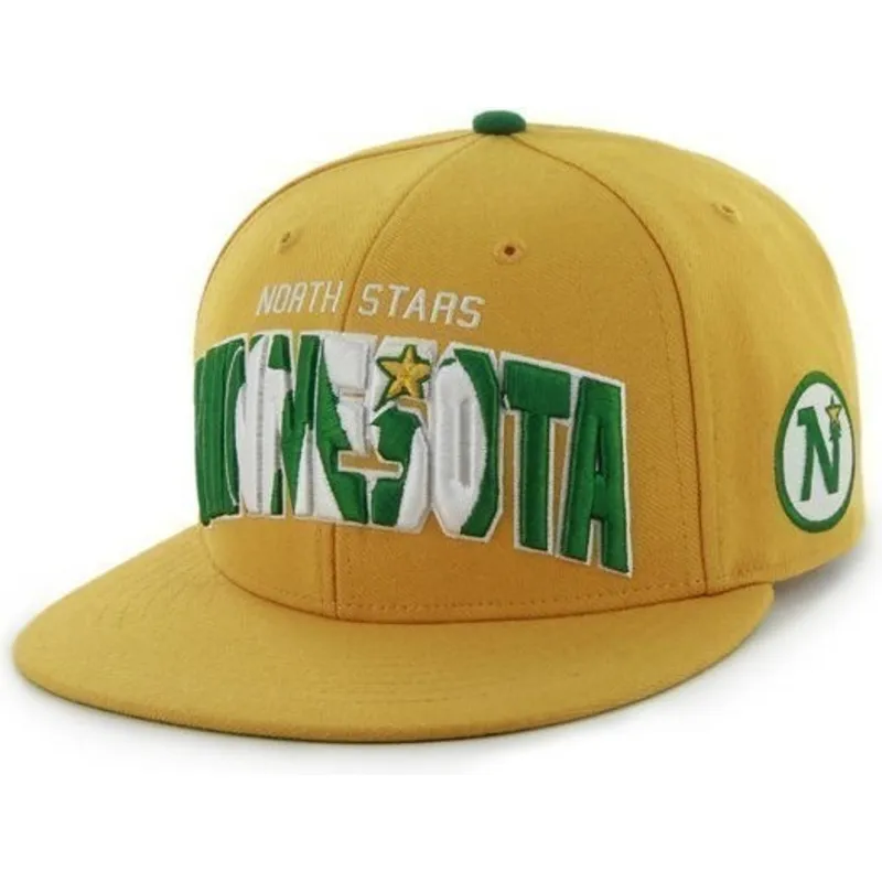 czapki-plana-zolty-snapback-minnesota-north-stars-nhl-47-brand