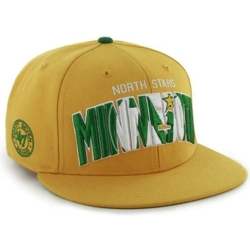 czapki-plana-zolty-snapback-minnesota-north-stars-nhl-47-brand