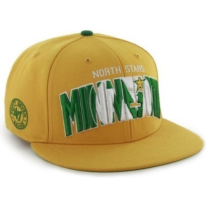 plaska-czapka-zolta-snapback-minnesota-north-stars-nhl-47-brand