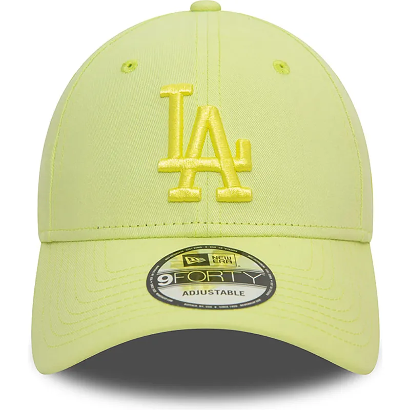 zielona-jasna-regulowana-czapka-z-daszkiem-z-zielonym-logo-9forty-league-essential-los-angeles-dodgers-mlb-new-era