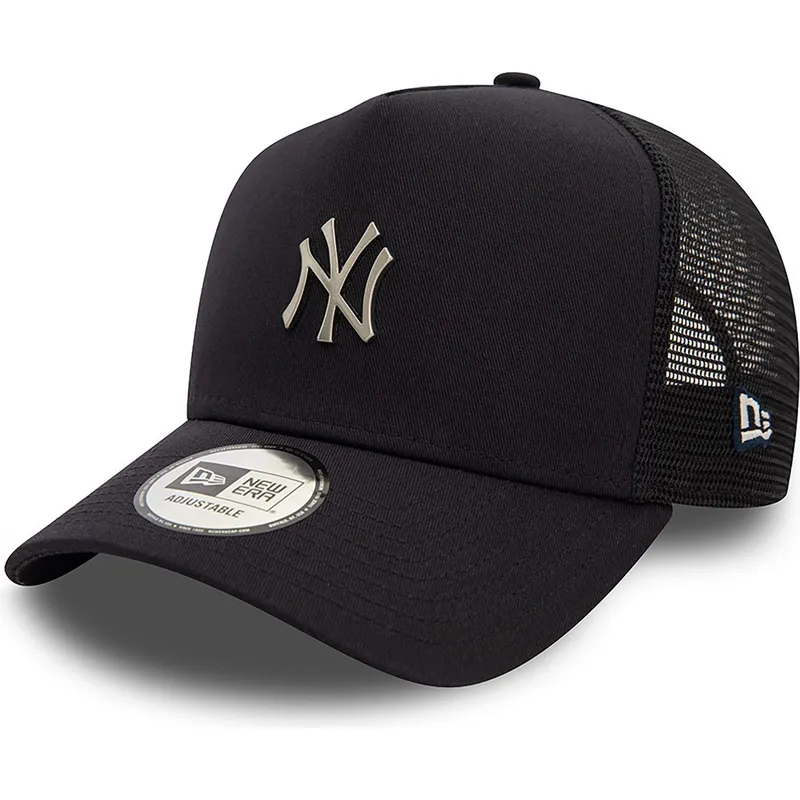 granatowa-czapka-truckerka-a-frame-metallic-new-york-yankees-mlb-od-new-era