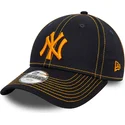regulowana-granatowa-czapka-z-zakrzywionym-daszkiem-z-pomaranczowym-logo-dla-dzieci-9forty-stitch-new-york-yankees-mlb-od-new-er