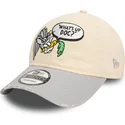 czapki-curva-bezowy-tasma-regulowana-9twenty-washed-bugs-bunny-looney-tunes-new-era