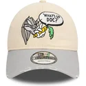 czapki-curva-bezowy-tasma-regulowana-9twenty-washed-bugs-bunny-looney-tunes-new-era