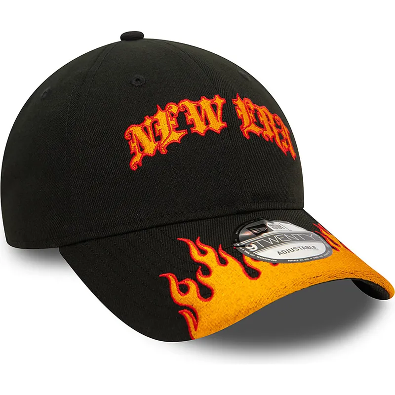 czapka-z-zakrzywionym-daszkiem-czarno-pomaranczowa-regulowana-9twenty-race-flame-new-era