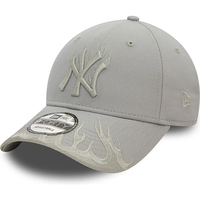 czapki-curva-szary-tasma-regulowana-9forty-flame-new-york-yankees-mlb-new-era