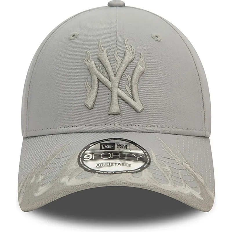 czapki-curva-szary-tasma-regulowana-9forty-flame-new-york-yankees-mlb-new-era