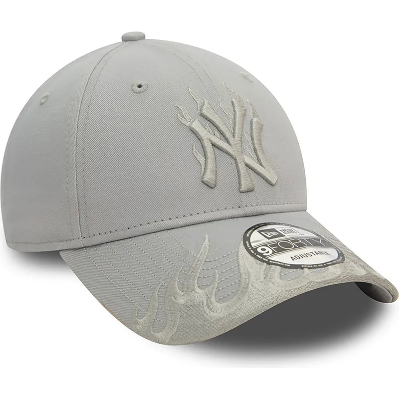 czapki-curva-szary-tasma-regulowana-9forty-flame-new-york-yankees-mlb-new-era