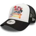 czapka-trucker-biala-i-czarna-bugs-bunny-i-jego-przyjaciele-a-frame-od-looney-tunes-od-new-era