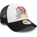 czapka-trucker-biala-i-czarna-bugs-bunny-i-jego-przyjaciele-a-frame-od-looney-tunes-od-new-era
