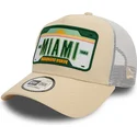 czapki-curva-bezowy-snapback-a-frame-license-plate-miami-ciudades-y-playas-new-era