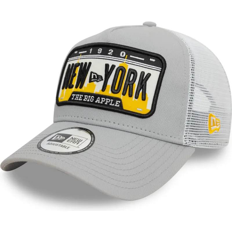 czapki-curva-szary-snapback-a-frame-license-plate-new-york-ciudades-y-playas-new-era