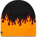 czapka-czarno-pomaranczowa-skull-knit-flame-new-era