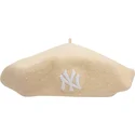 bezowy-beret-damski-wool-beret-new-york-yankees-mlb-new-era