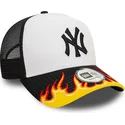 czapki-curva-bialy-snapback-a-frame-flame-new-york-yankees-mlb-new-era