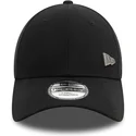 new-era-curved-brim-9forty-pin-black-adjustable-cap