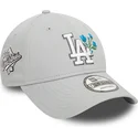 czapki-curva-szary-tasma-regulowana-9forty-flower-icon-los-angeles-dodgers-mlb-new-era