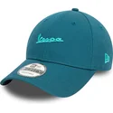 new-era-curved-brim-9forty-seasonal-vespa-piaggio-blue-adjustable-cap