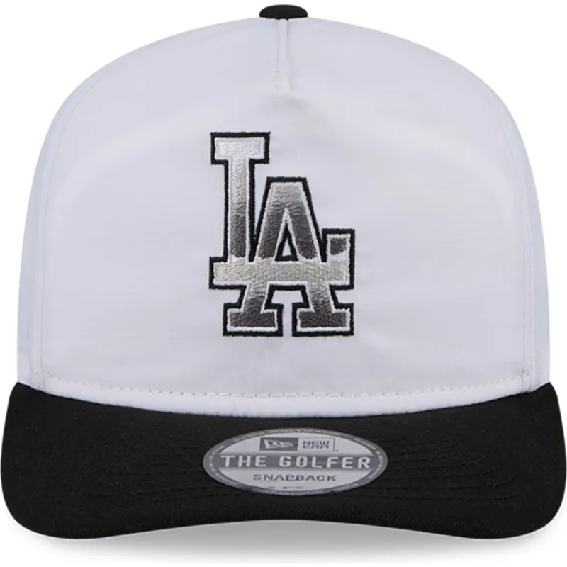 biala-i-czarna-zakrzywiona-czapka-snapback-golfer-chrome-logo-los-angeles-dodgers-mlb-new-era