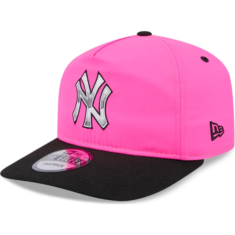 rozowa-i-czarna-zakrzywiona-czapka-snapback-golfer-chrome-logo-new-york-yankees-mlb-new-era