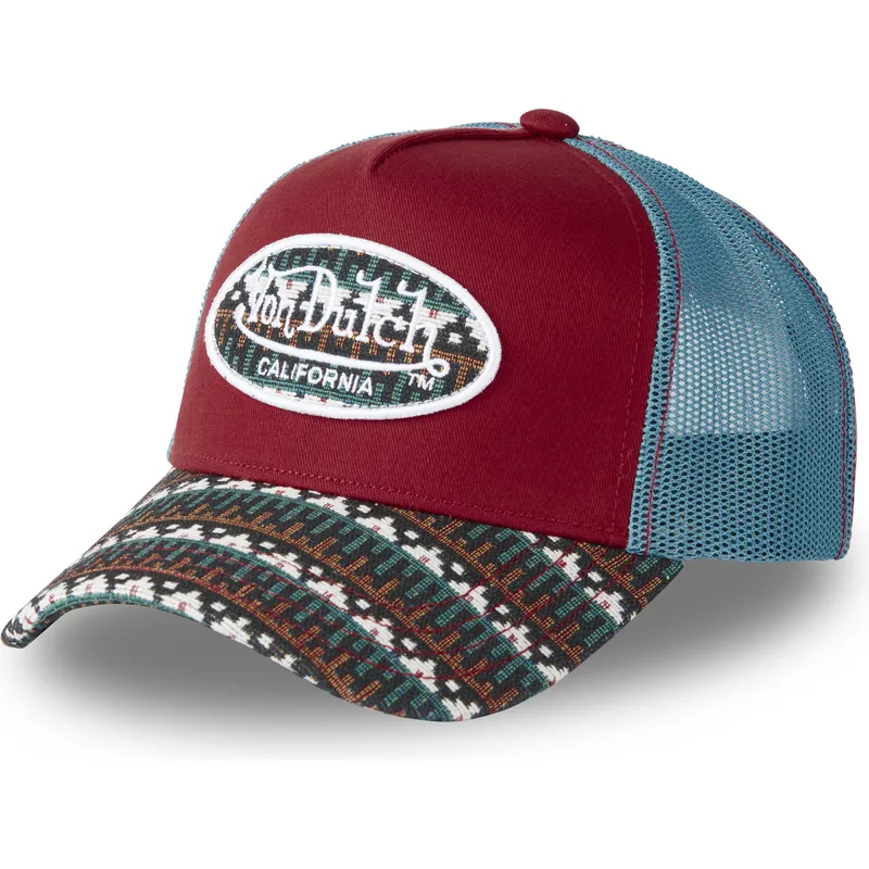 czapka-trucker-czerwono-niebieska-eth03-von-dutch