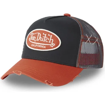 Von Dutch GROR Black and Orange Trucker Hat