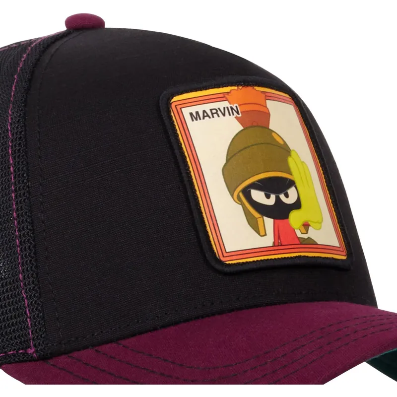 czapka-trucker-czarna-i-bordowa-marvin-marsjanski-loo10-vmar-looney-tunes-od-capslab