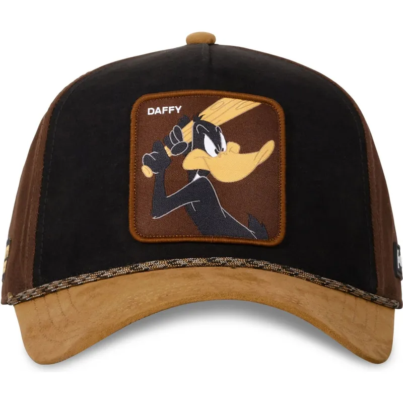 czapka-trucker-czarna-i-brazowa-kaczor-daffy-loo10-daf-looney-tunes-od-capslab