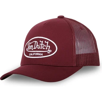 Czerwona regulowana czapka trucker LOF B11 marki Von Dutch