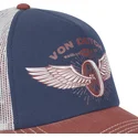 niebiesko-brazowa-czapka-trucker-crew19-od-von-dutch