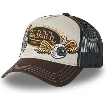 brazowa-czapka-trucker-patches03-marki-von-dutch