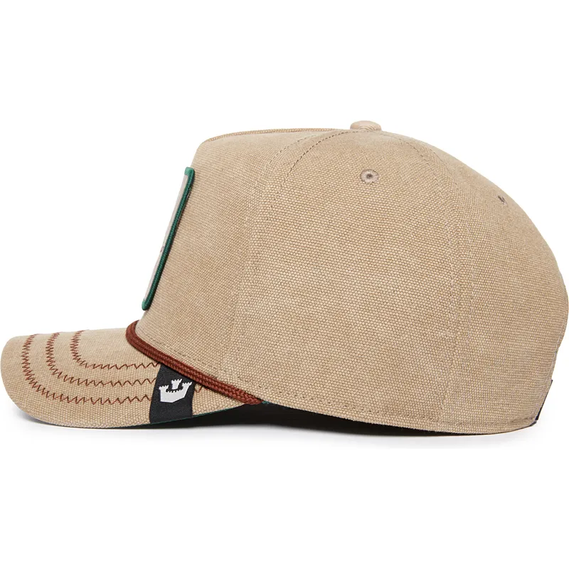 bezowa-czapka-z-daszkiem-snapback-kaczka-lucky-duck-canvas-the-farm-od-goorin-bros