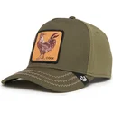 zielona-czapka-z-daszkiem-snapback-z-kogutem-cock-field-100-all-season-wool-the-farm-od-goorin-bros