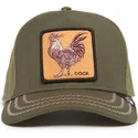 zielona-czapka-z-daszkiem-snapback-z-kogutem-cock-field-100-all-season-wool-the-farm-od-goorin-bros