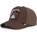 czapka-z-daszkiem-brazowa-snapback-kon-dark-horse-field-100-all-season-wool-the-farm-od-goorin-bros