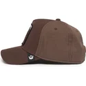 czapka-z-zakrzywionym-daszkiem-brazowa-snapback-kon-dark-horse-field-100-all-season-wool-the-farm-od-goorin-bros